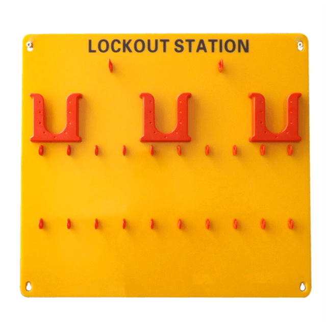 الأصفر 10 Padlocks المحمولة Safety Lockout محطة تاجوت